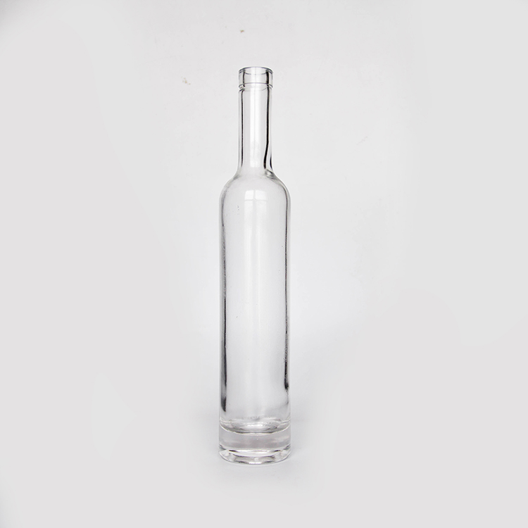 200ml 375ml 500ml 750ml High Flint Glass Ice Wine Bottle With Cork For Vodka Gin With Cork