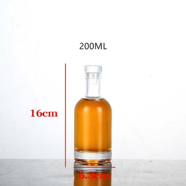 200ml 375ml 500ml 750ml high grade empty clear glass wine bottle glass vodka bottle with lid