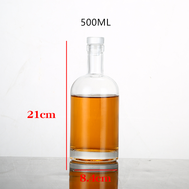 200ml 375ml 500ml 750ml high grade empty clear glass wine bottle glass vodka bottle with lid