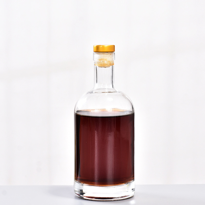 200ml 375ml 500ml empty vodka glass bottle with synthetic cork empty wine bottle for liquor and whisky