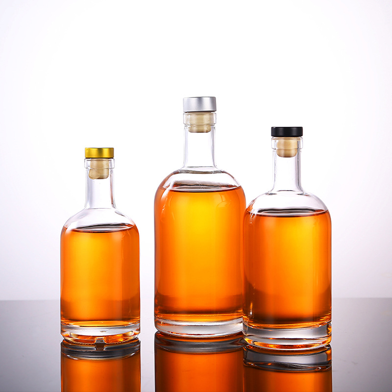 200ml 400ml 500ml 750ml 1000ml Bottle Glass Vodka Spirit Bottle