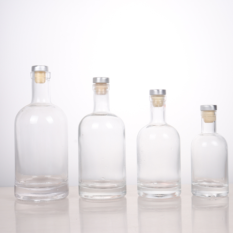 200ml 400ml 500ml 750ml 1000ml glass spirits bottles with stopper for gin vodka tequila liquor alcohol