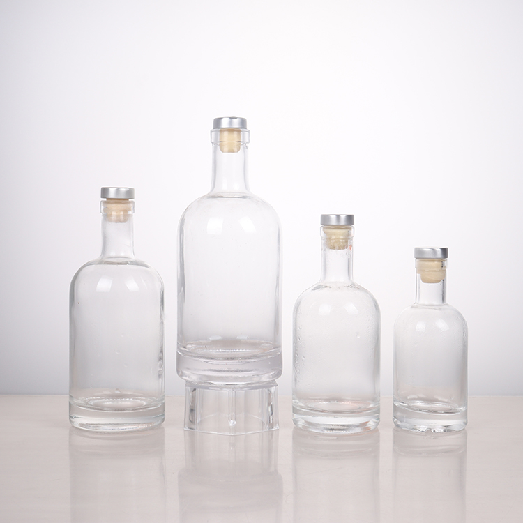 200ml 400ml 500ml 750ml 1000ml glass spirits bottles with stopper for gin vodka tequila liquor alcohol