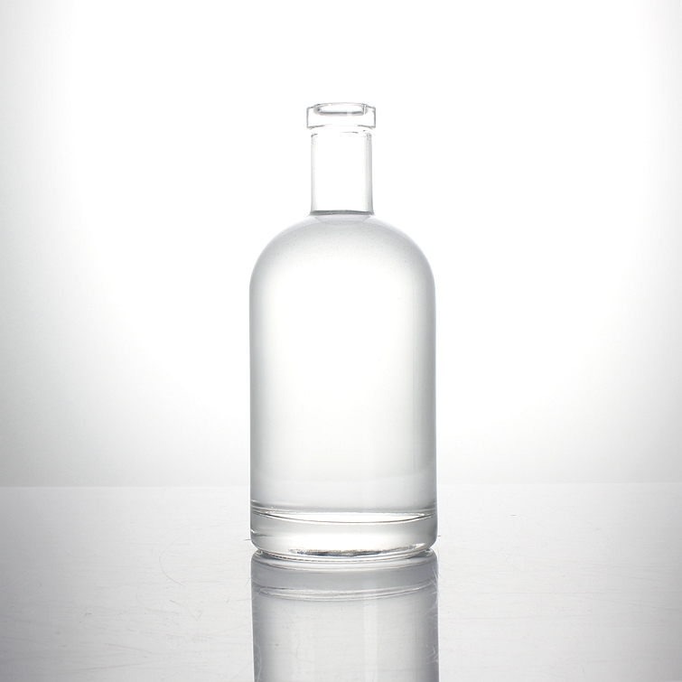200ml 500ml 750ml 1000ml round extra flint liquorpac gin tequila whisky vodka brandy glass bottle with cork
