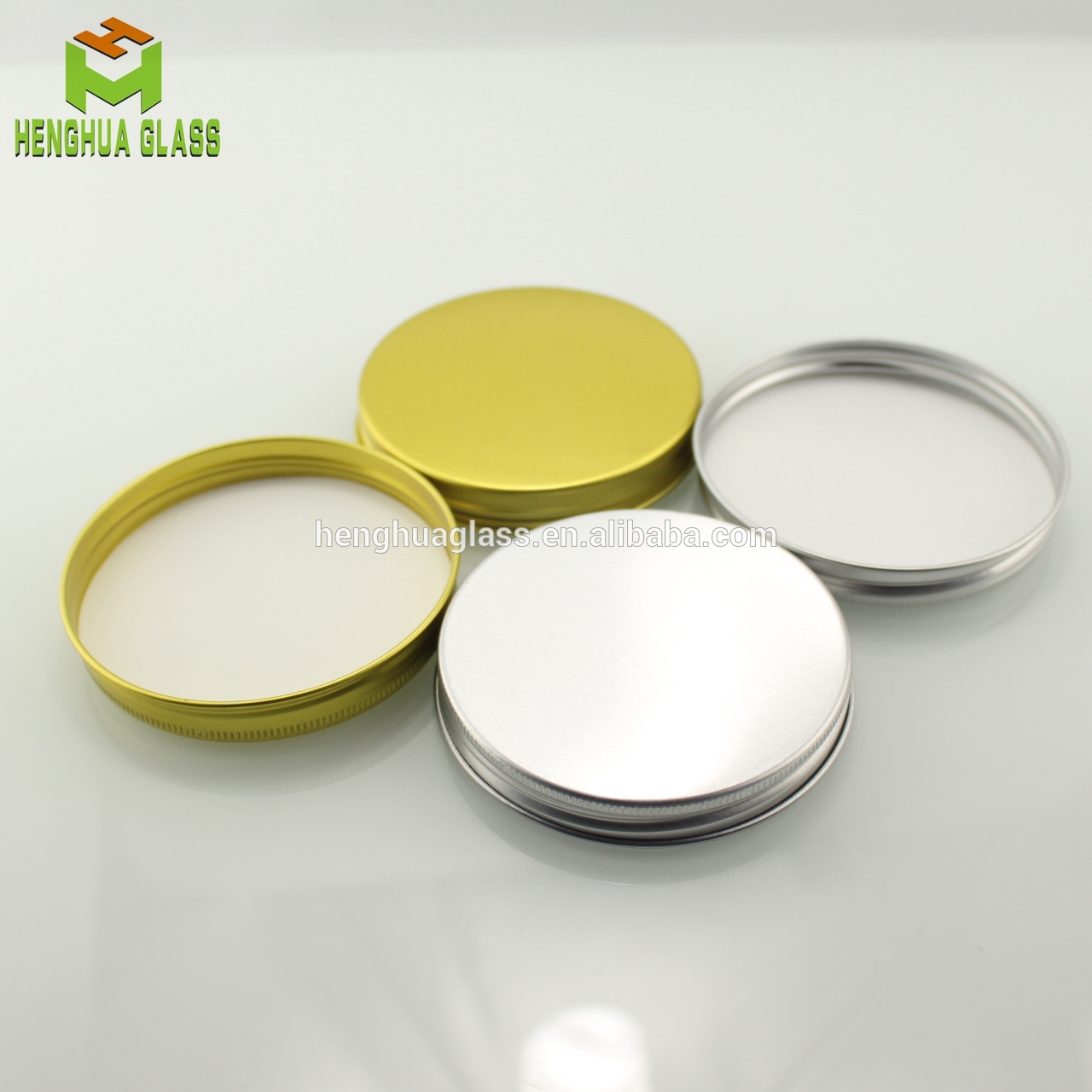 200ml 7oz Cylinder wide mouth glass jam jar food storage glass jar Chocolate jar with aluminum cap