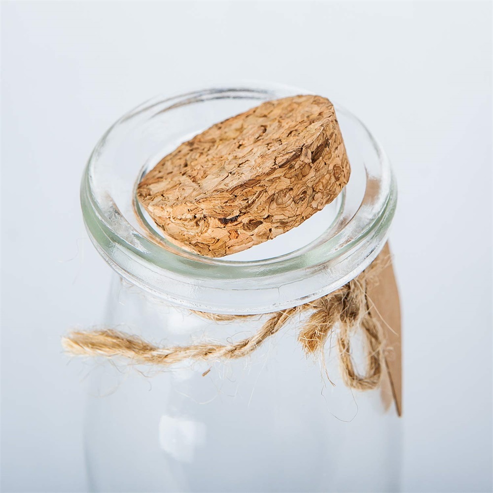 200ml 7oz clear Glass Favor Jar with Cork Lids Pudding Jars with Cork Stopper,Glass Jars with Ice Cream