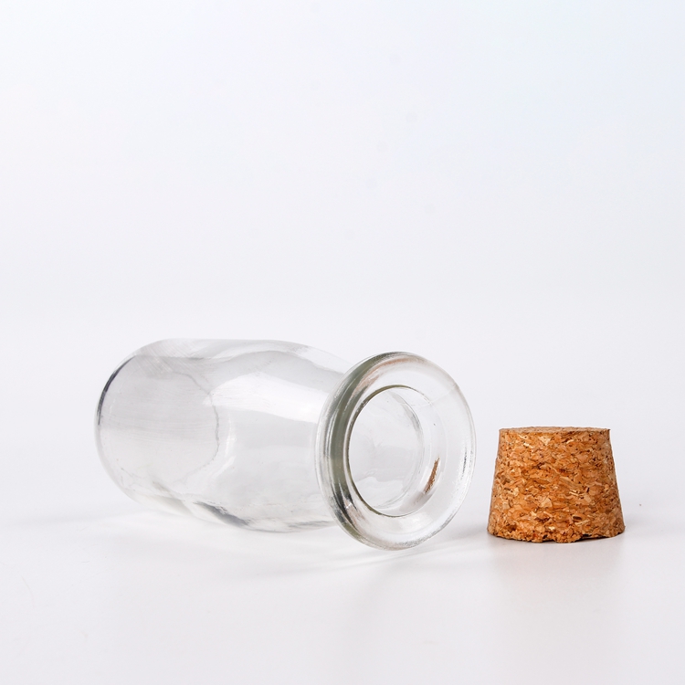 200ml 7oz clear Glass Favor Jar with Cork Lids Pudding Jars with Cork Stopper,Glass Jars with Ice Cream