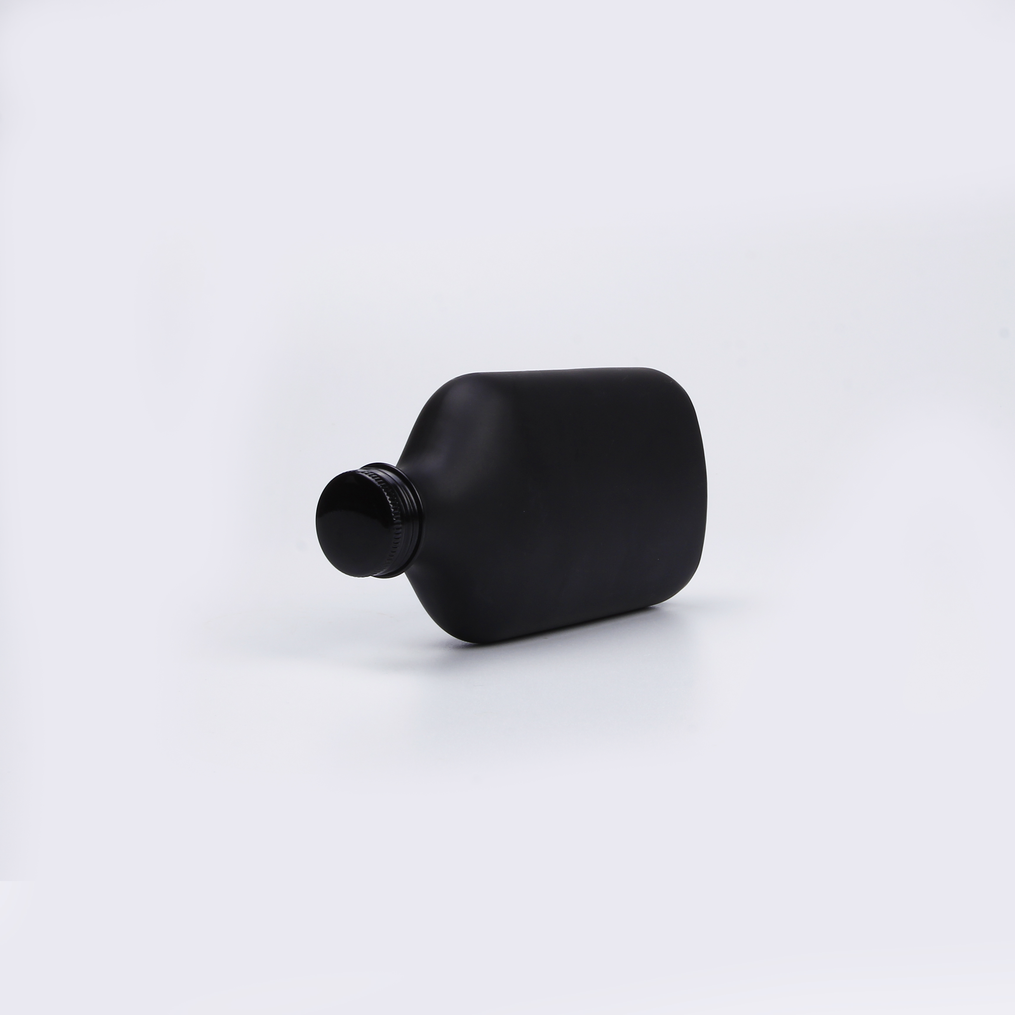 200ml Alcohol Liquor Drinking Flat Flask Glass Bottle With Aluminum Cap