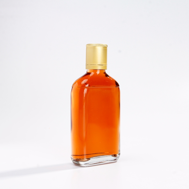 200ml Clear Glass Flask Cold Brew Containers Bottle Wine/Vodka/Whisky Bottle Screen Printing Logo With aluminum Lid