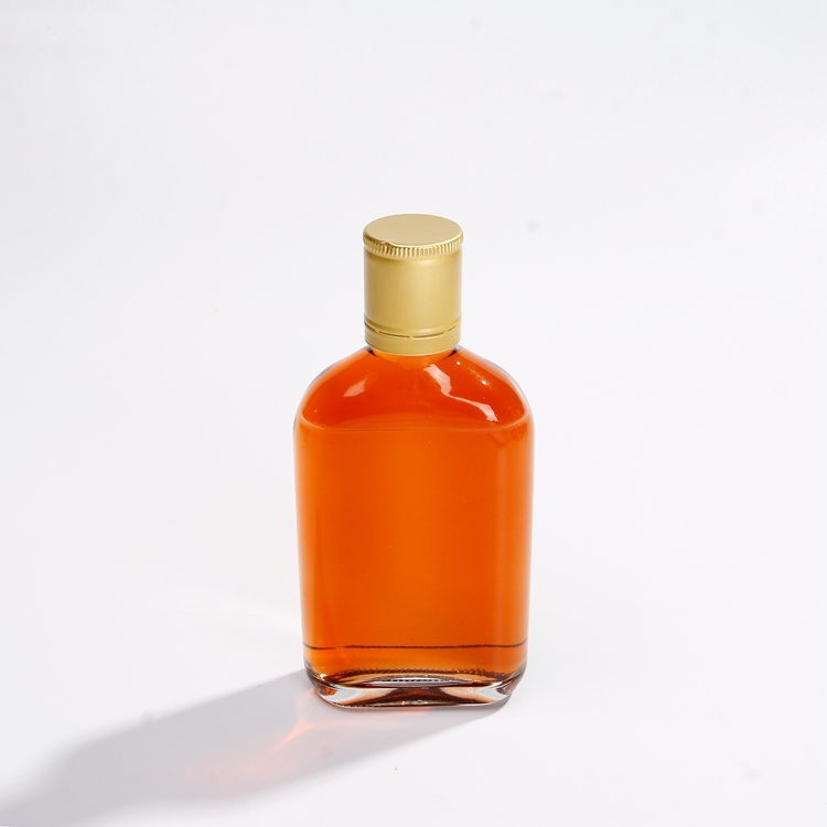 200ml Clear Glass Flask Cold Brew Containers Bottle Wine/Vodka/Whisky Bottle Screen Printing Logo With aluminum Lid