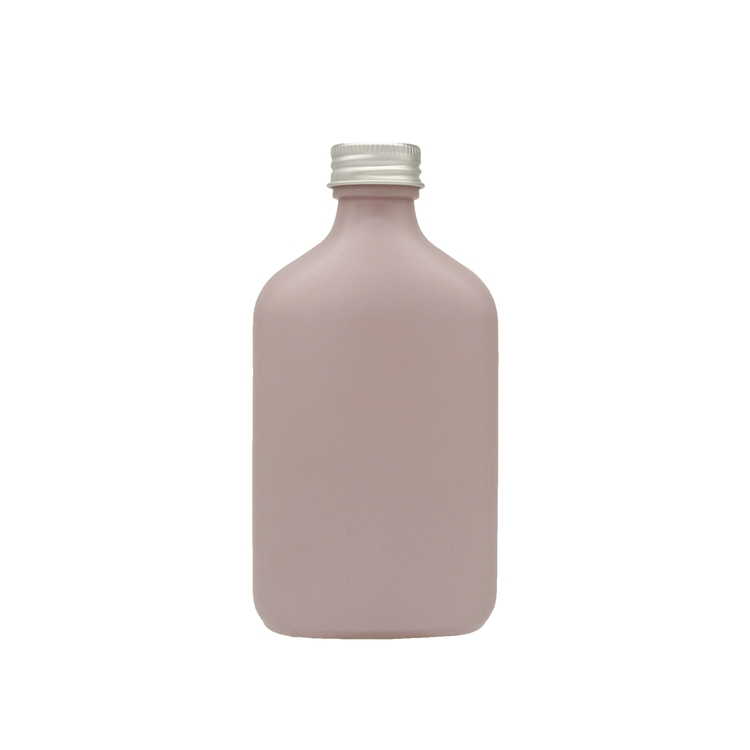 200ml Colored Coffee Bottle with Colored Lid Spray Flat Wine Bottle Ceramic Glass Bottle