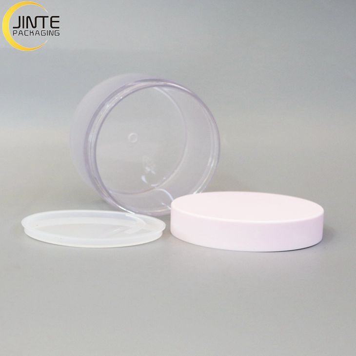 200ml Cosmetics Packaging and Container Customized Frosted body with Matte Pink Cap PETG Body Scrub Jar
