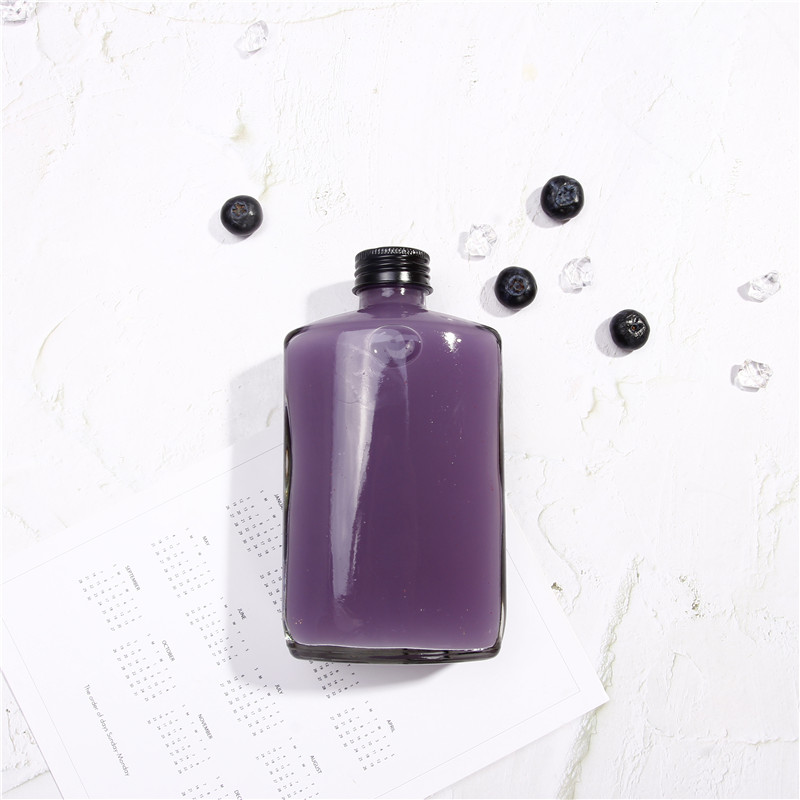 200ml Custom New Design Screw Lid Empty Flat Glass Bottle For Cold Brew Coffee