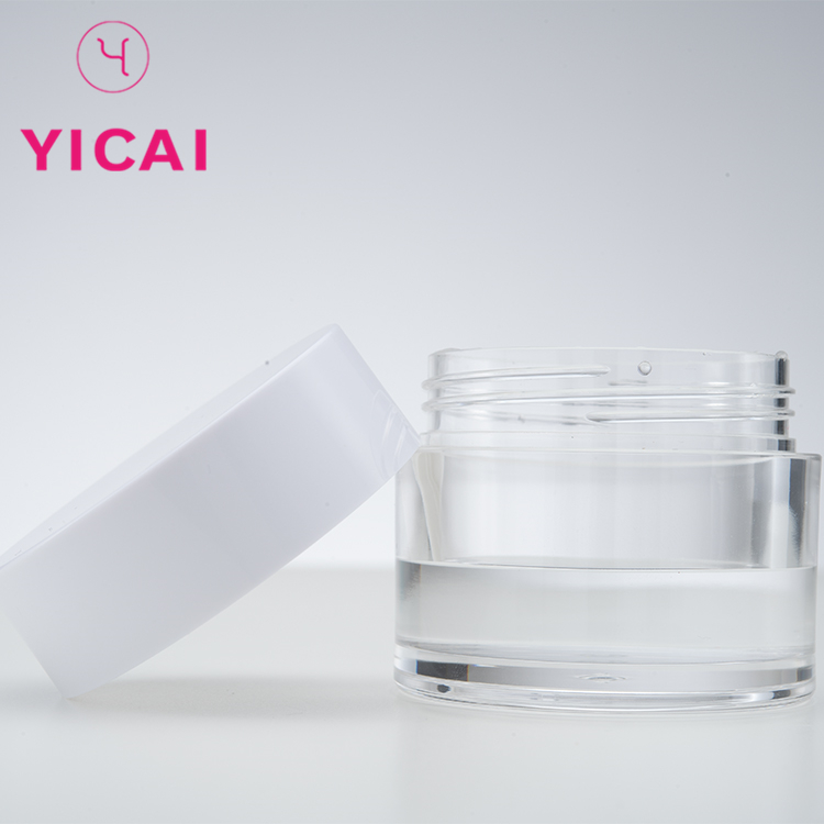 200ml Empty White Ceramic Plastic Makeup Cream PETG Jars