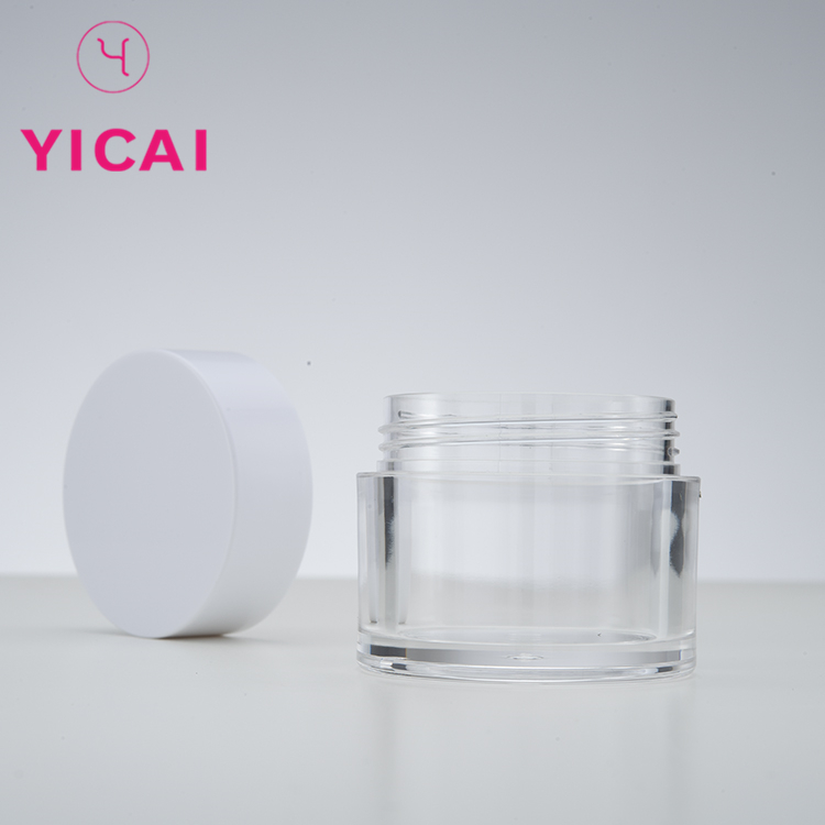 200ml Empty White Ceramic Plastic Makeup Cream PETG Jars