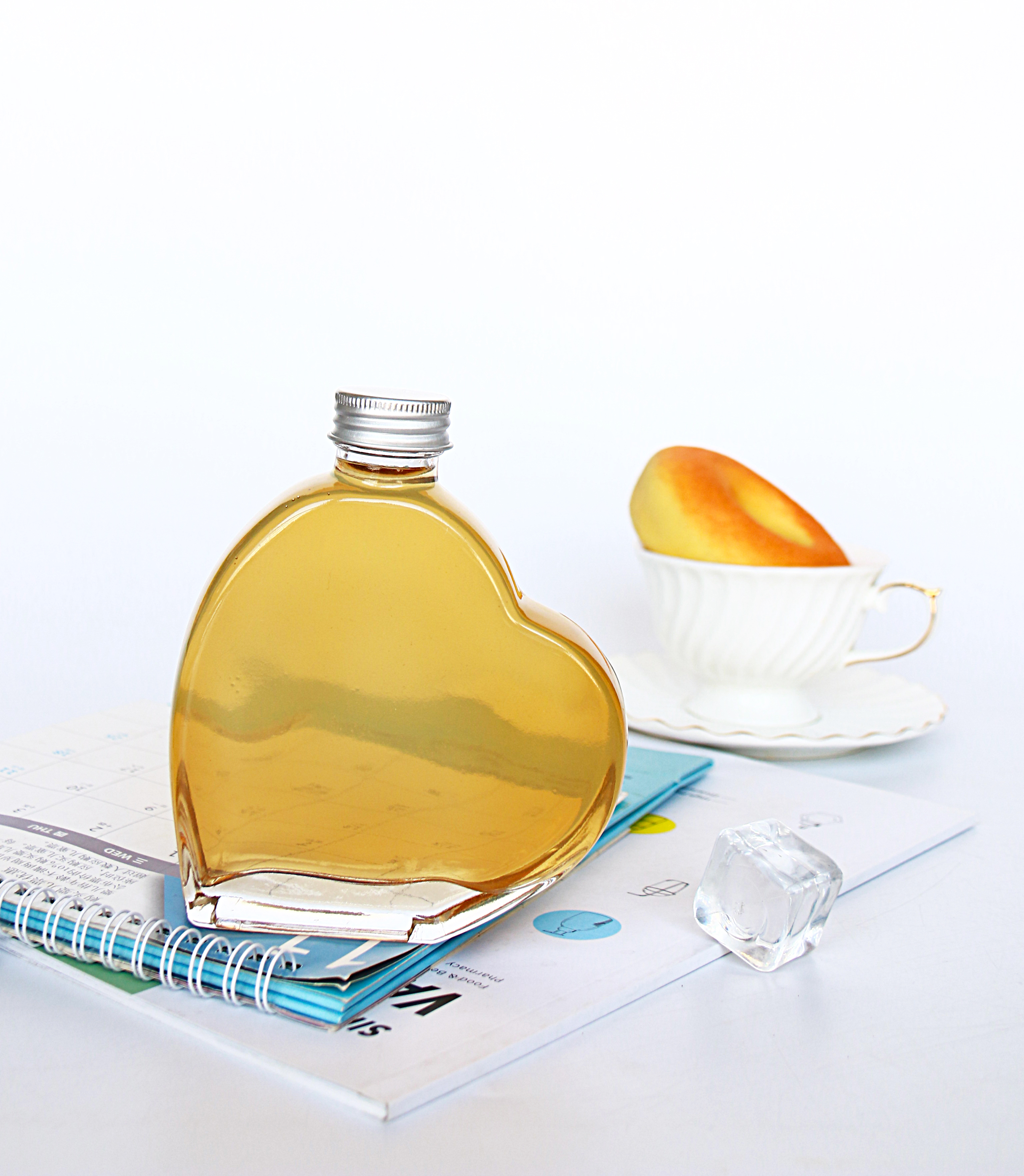 200ml Flat Bottle Glass Flask Bottles Packaging For Liquor Alcohol Vodka