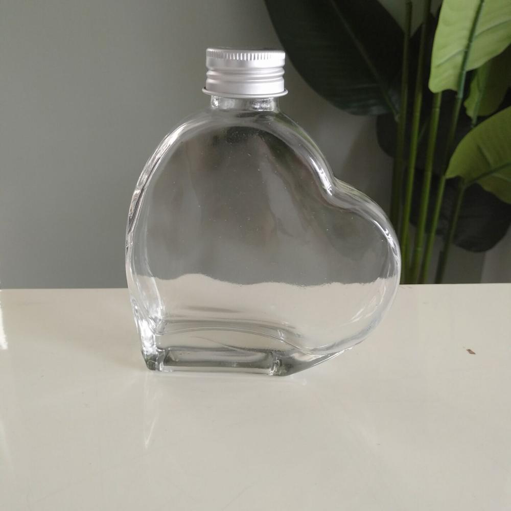 200ml Flat Bottle Glass Flask Bottles Packaging For Liquor Alcohol Vodka