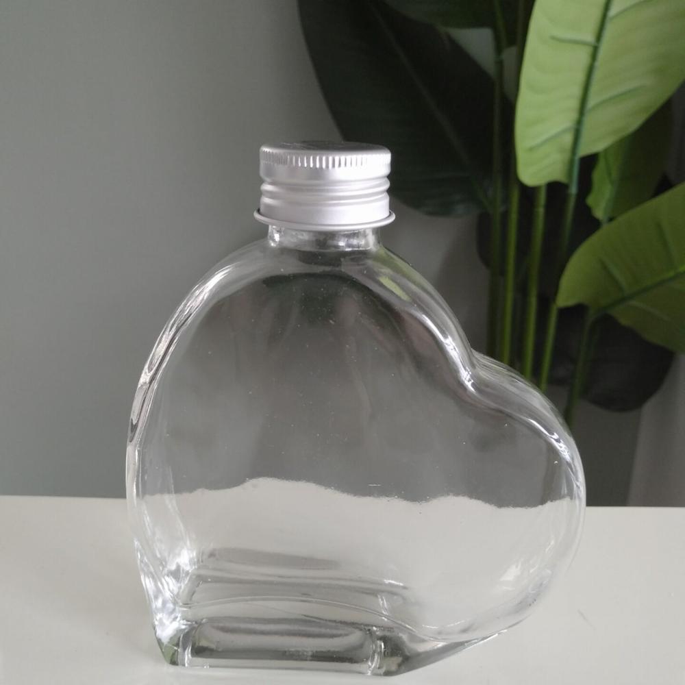 200ml Flat Bottle Glass Flask Bottles Packaging For Liquor Alcohol Vodka