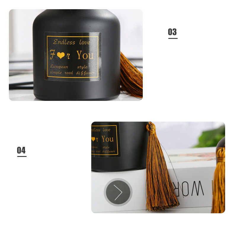 200ml Flat Round Aromatherapy Reed Diffuser Glass Bottle With Glass Stopper And Colour Sprayed