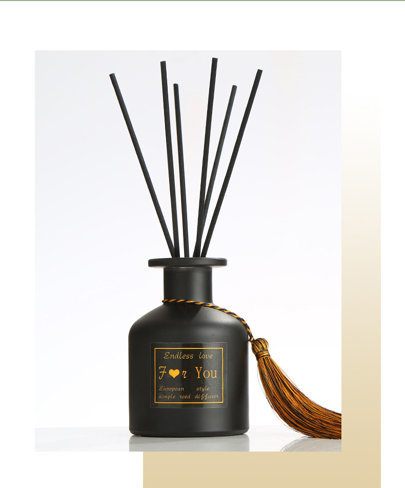 200ml Flat Round Aromatherapy Reed Diffuser Glass Bottle With Glass Stopper And Colour Sprayed