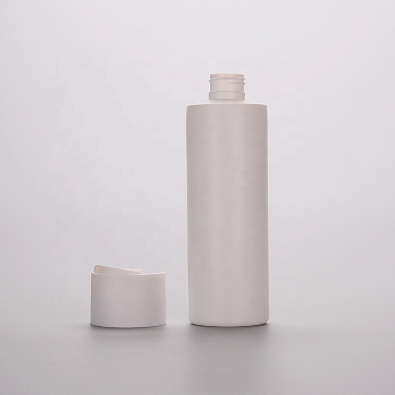 200ml Flat Shoulder Plastic HDPE Black Shampoo Bottle