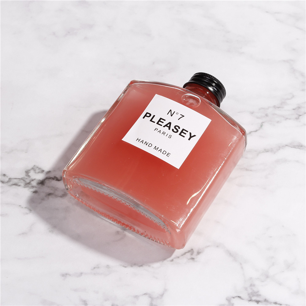 200ml Flat Square Beverage Packing Glass Flask Bottle