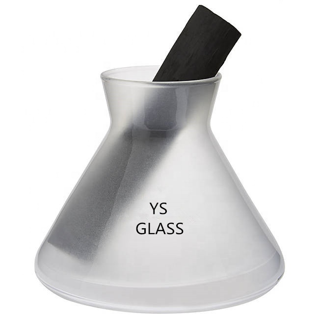 200ml Frosted Cutting Shape Home Decor Glass Reed Diffuser Bottle