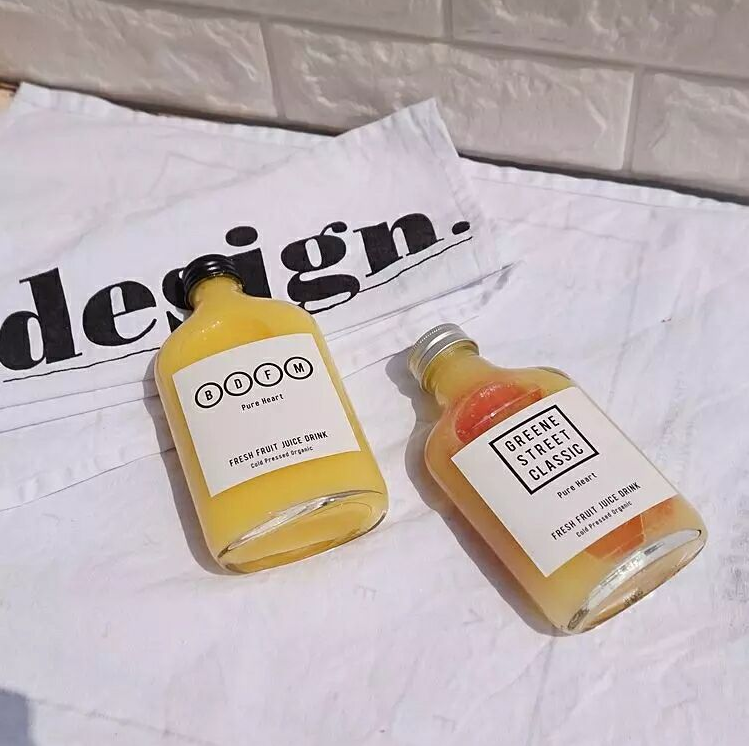 200ml Glass Bottle For Cold Brew Coffee 100ml Flat Flask Liquor Bottle 250ml 350ml 500ml For Whisky Vodka Custom Logo