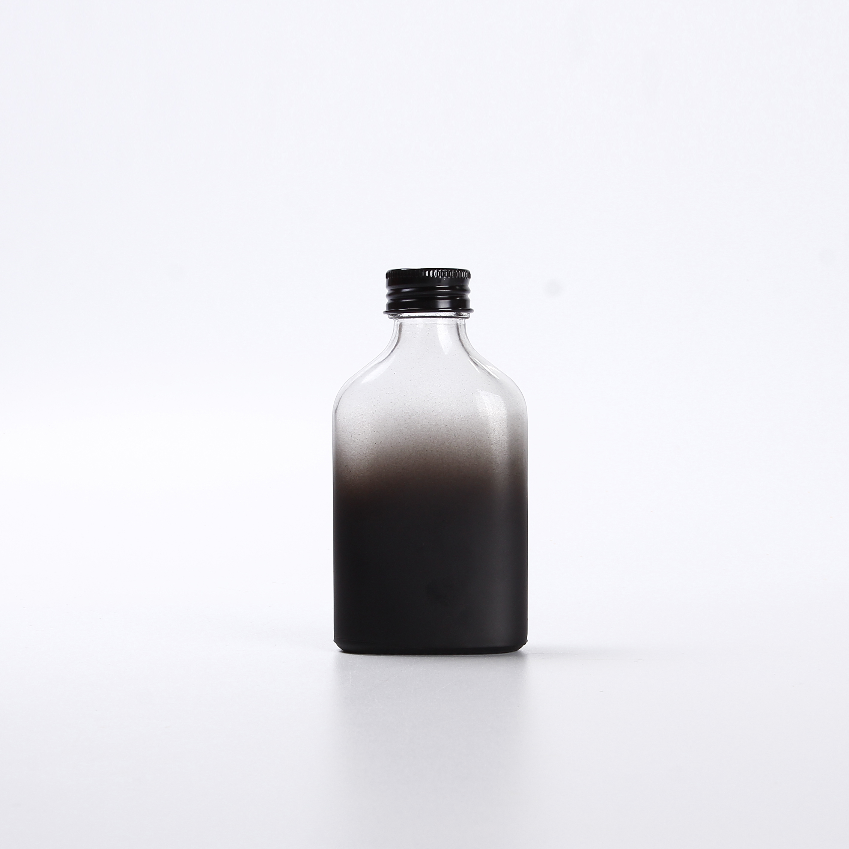 200ml Glass Bottle For Cold Brew Coffee 100ml Flat Flask Liquor Bottle 250ml 350ml 500ml For Whisky Vodka Custom Logo