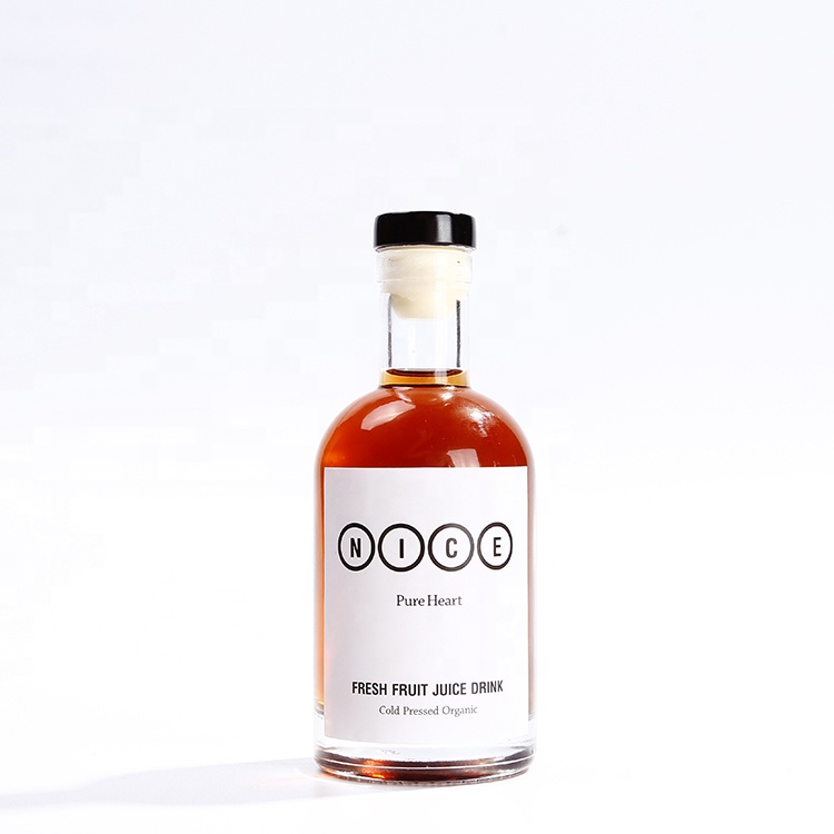 200ml High Flint Clear Round Glass Mojito Coffee Bottle For Vodka Whisky Rum Coffee Liquer Bottle