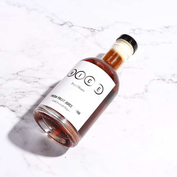 200ml High Flint Clear Round Glass Mojito Coffee Bottle For Vodka Whisky Rum Coffee Liquer Bottle