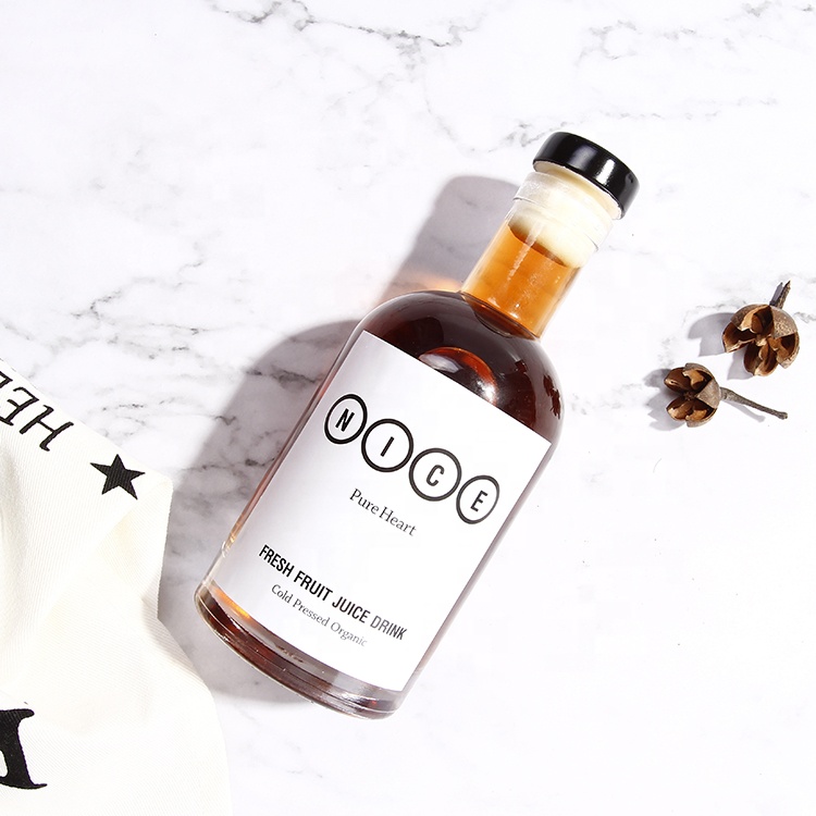 200ml High Flint Clear Round Glass Mojito Coffee Bottle For Vodka Whisky Rum Coffee Liquer Bottle