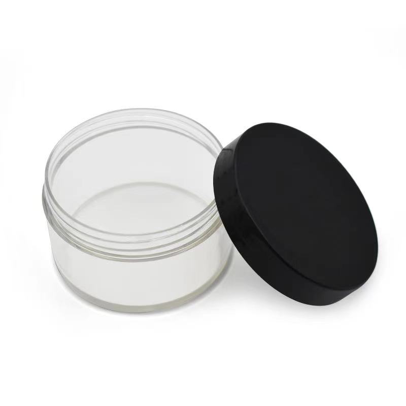 200ml Luxury transparent amber black PET screw top cosmetic packaging plastic container