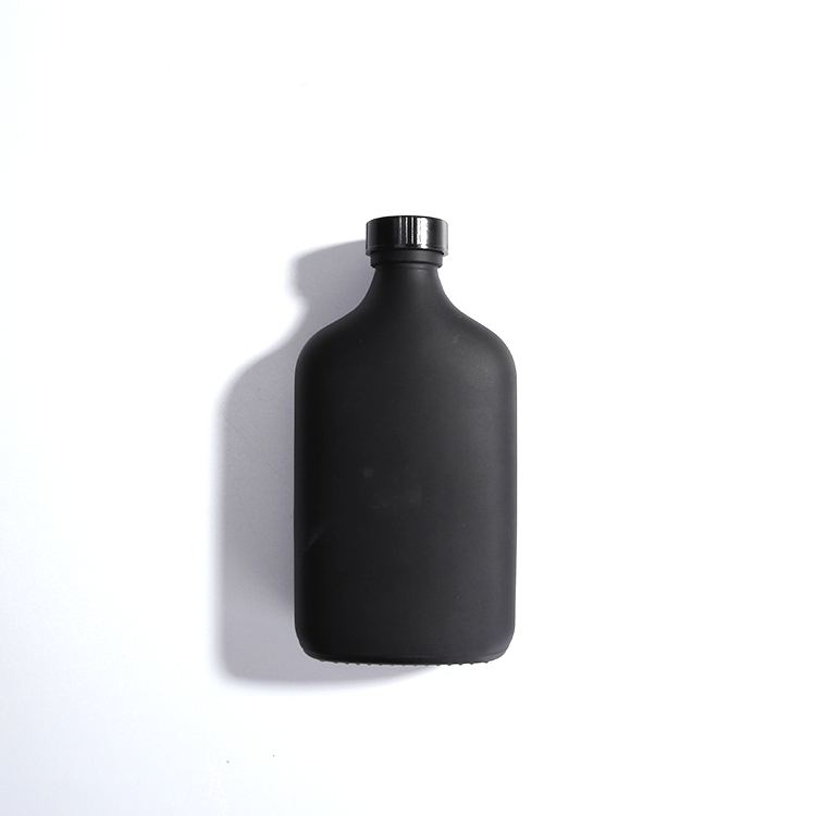 200ml Matt Black Cold Brew Coffee Glass Bottle Aluminium Cap Top Water Decanter