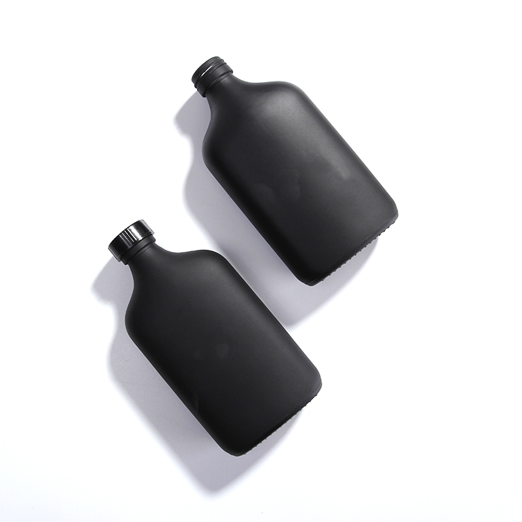200ml Matt Black Cold Brew Coffee Glass Bottle Aluminium Cap Top Water Decanter