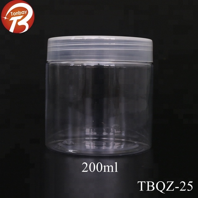 200ml PET plastic candy jar with lid /aluminum cap