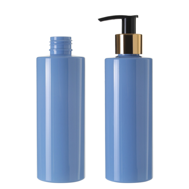 200ml PET plastic shampoo bottle with flat shoulder