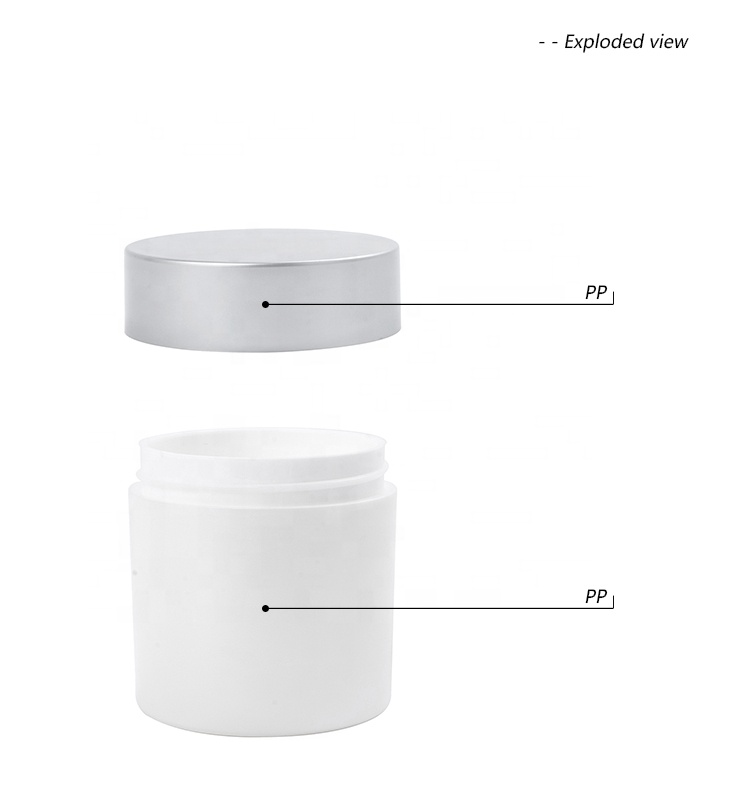 200ml Round White Plastic PP Cream Jar Empty Cosmetic Container