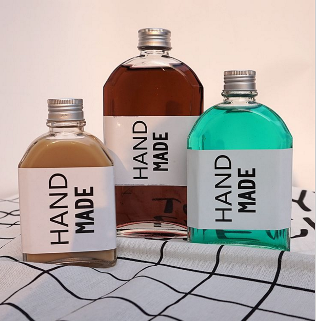 200ml Square Flask Cold Brew Coffee Glass Bottle with Screw Lid
