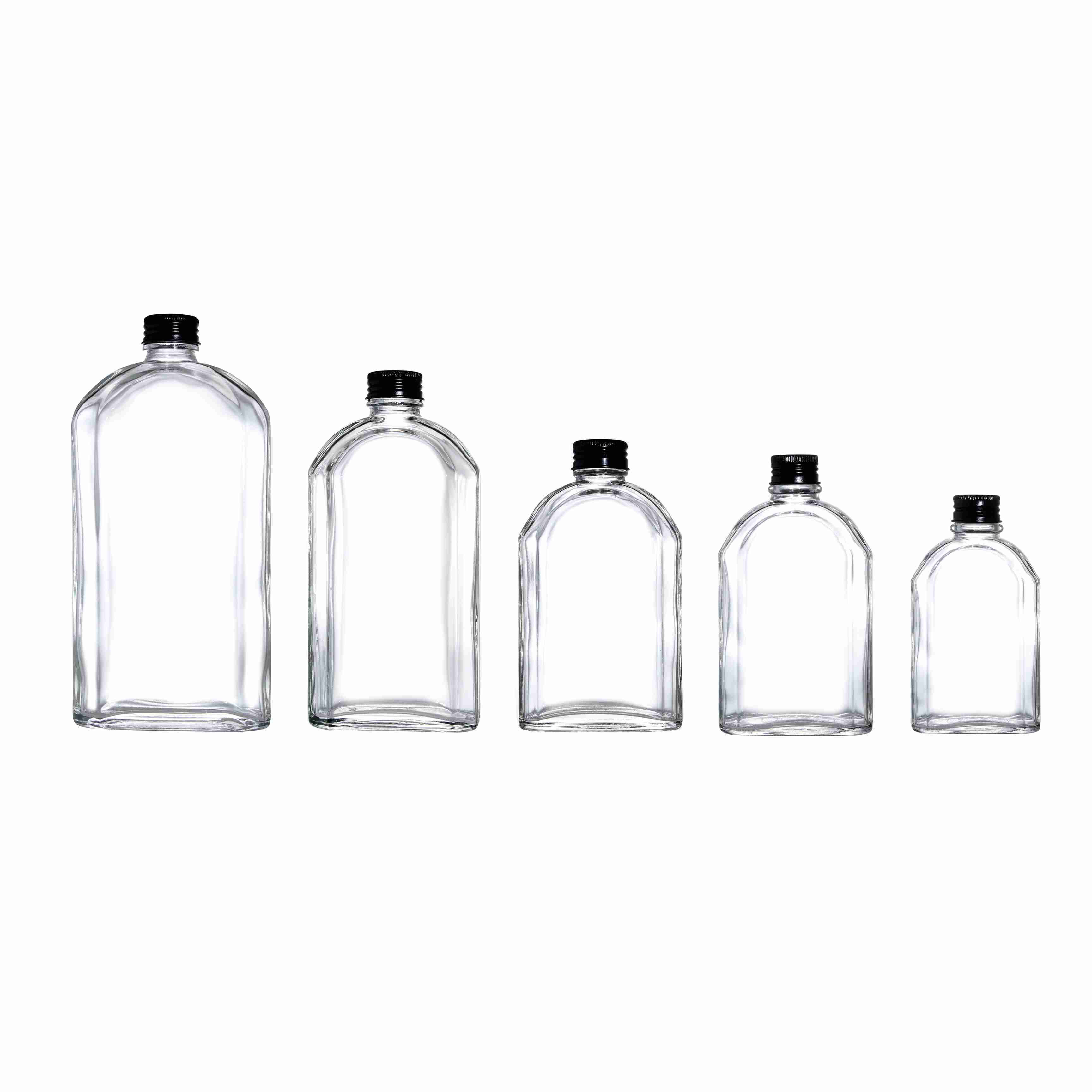 200ml Square Flask Cold Brew Coffee Glass Bottle with Screw Lid