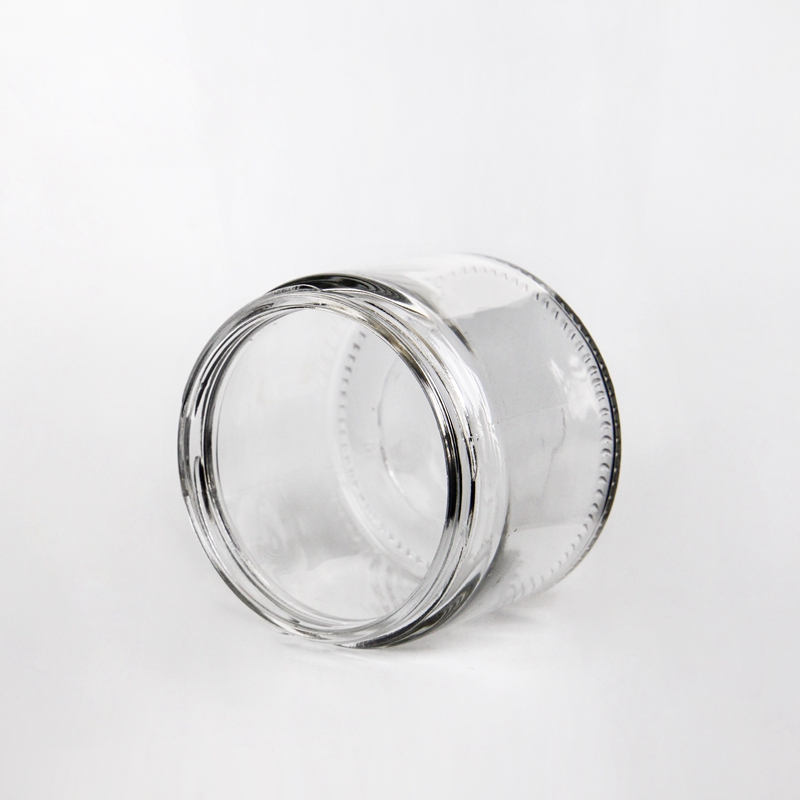 200ml Straight Sided Glass Jar With Black/Golden lid Empty Honey Candy Food Glass Jars