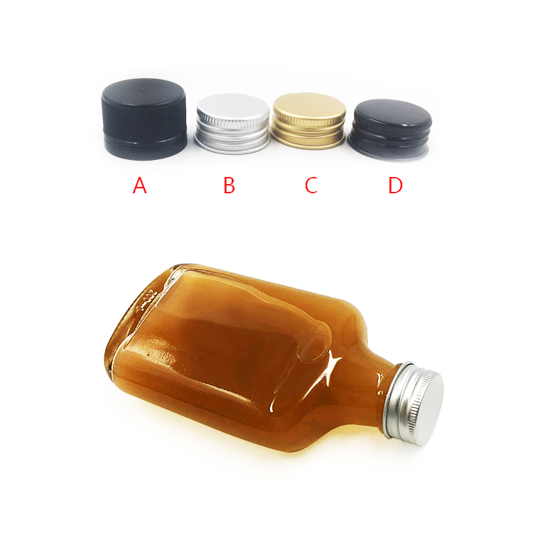 200ml Super Flint Juice Flask Cold Brew Coffee Glass Bottles with plastic Tamper Proof Lids MCA screw cap