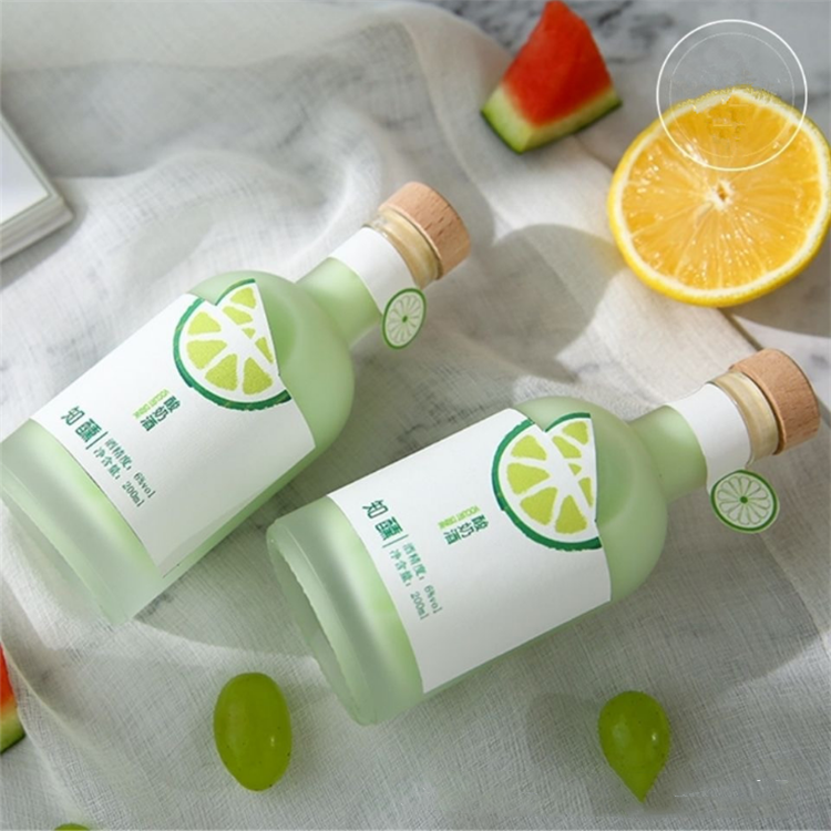 200ml Wholesale clear customized cork top liquor spirits rum vodka whiskey tequila gin OSLO glass bottles