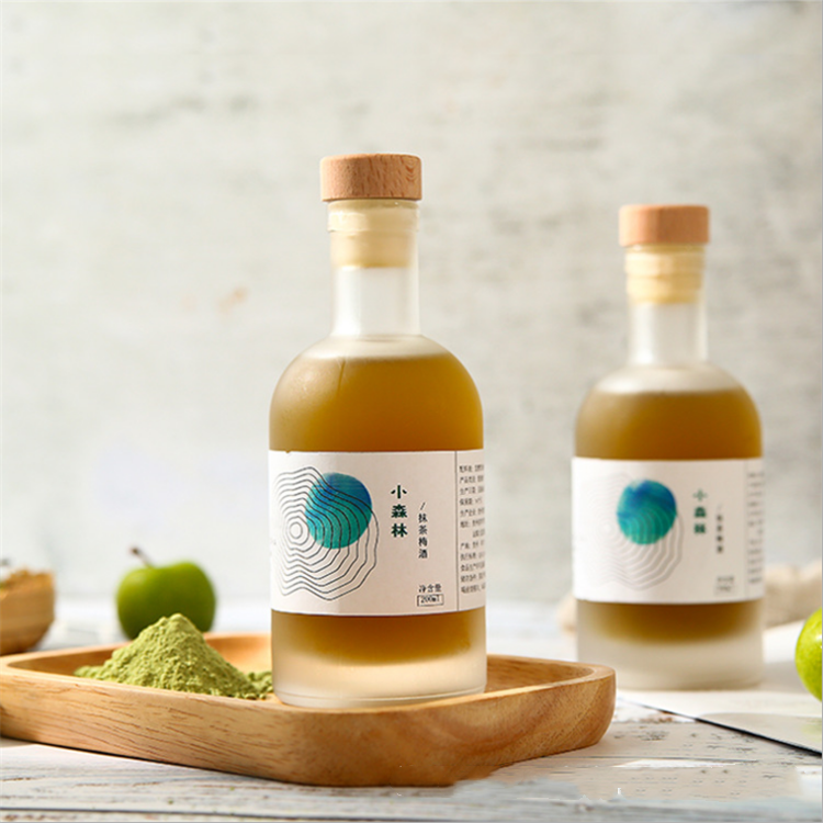 200ml Wholesale clear customized cork top liquor spirits rum vodka whiskey tequila gin OSLO glass bottles