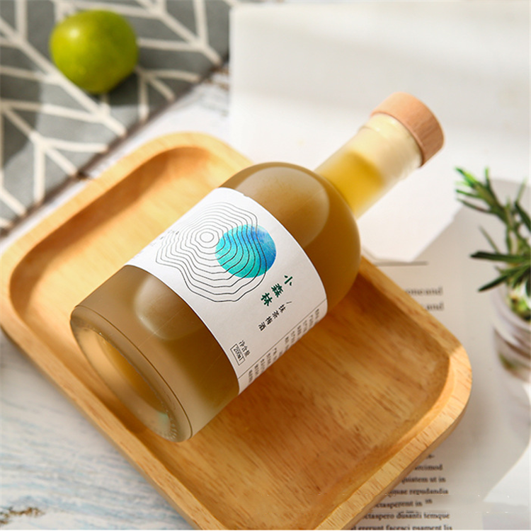 200ml Wholesale clear customized cork top liquor spirits rum vodka whiskey tequila gin OSLO glass bottles