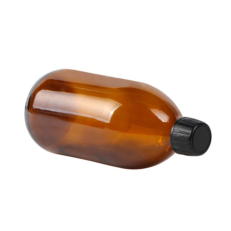 200ml amber glass liquid maple syrup bottle with plastic tamper evident cap