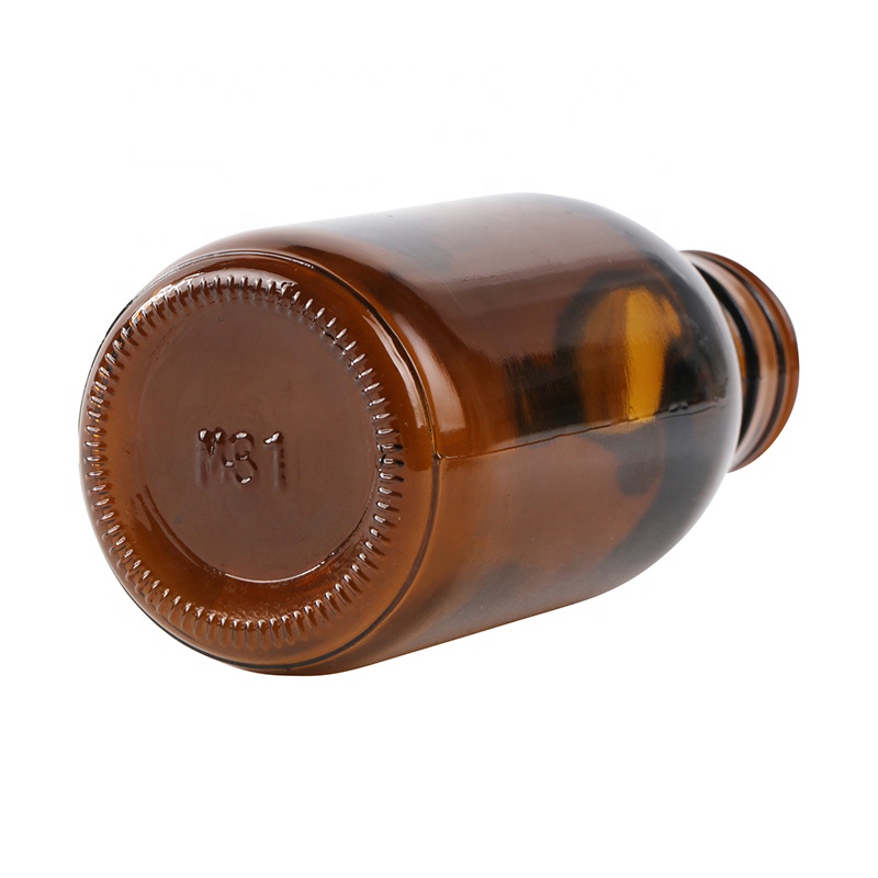 200ml amber glass liquid maple syrup bottle with plastic tamper evident cap