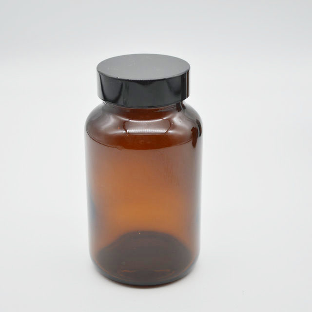 200ml amber glass pill bottle food storage container
