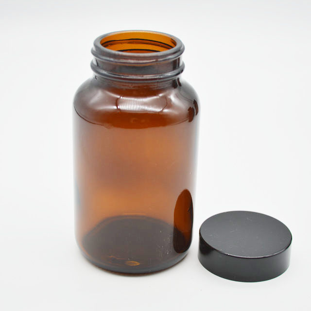 200ml amber glass pill bottle food storage container