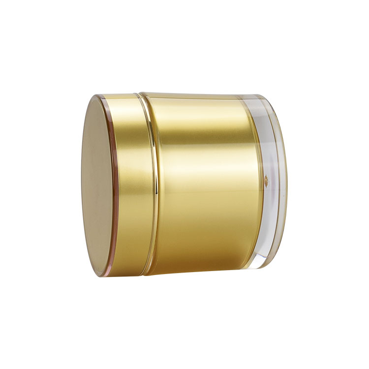 200ml big size acrylic jar luxurious gold double wall jar container with gold lid